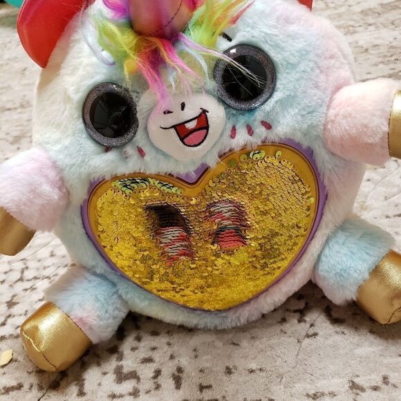 Zuru Rainbocorns Surprise Sequins Pastel Rainbow Unicorn 11” Removable Clip - Picture 4 of 8